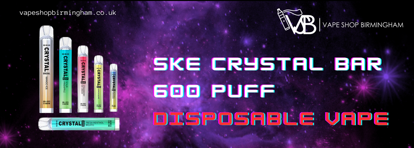 SKE Crystal Bar Flavours 600 A Delightful Journey of Flavours — Vape Shop Birmingham
