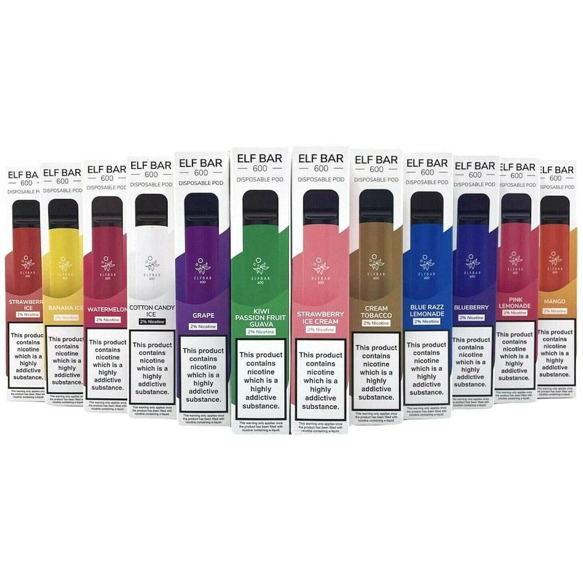 elf bar 600 flavours Watermelon Elf Bar 600 Pods (x2) — 88Vape main image 1