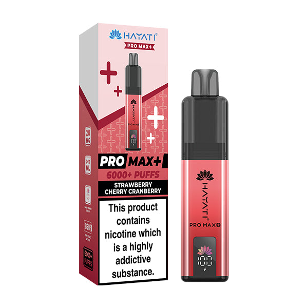 Hayati Pro Max 6000 strawberry cherry cranberry vape kit