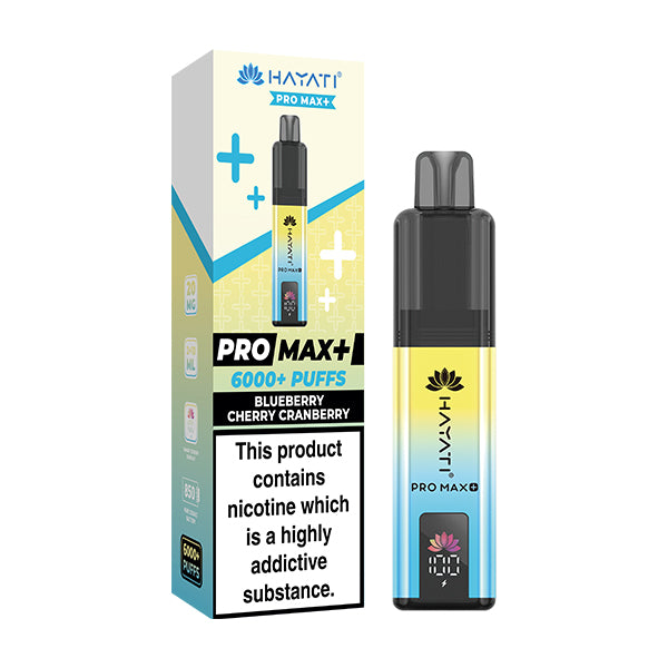 Hayati Pro Max 6000 blueberry cherry cranberry vape kit