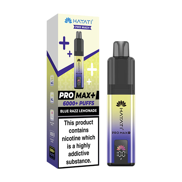 Hayati Pro Max 6000 blue razz lemonade vape kit