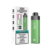 Elux Legend vape device and packaging on a white background menthol elux flavour 15k