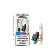 Elux Legend blueberry cherry cranberry elux vape pod and refill packaging on a white background