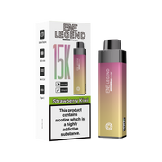 Elux Legend vape device and packaging with strawberry kiwi flavor on a white background