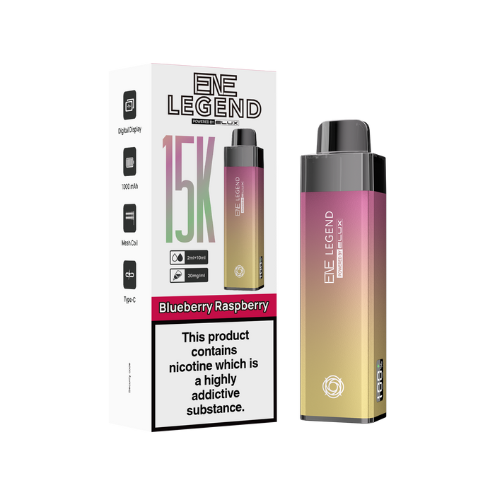 Elux Legend vape device and packaging on a white background elux vape kit 