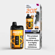 ANGEL 20000 vaping device and packaging on a white background Golden Edition