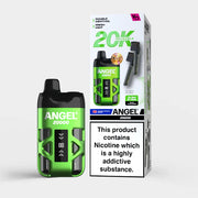 Green Angel vape device with packaging on a white background green edition