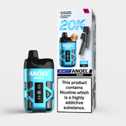Sky Blue Edition Angel vape device and packaging on a white background