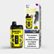 Yellow Angel 20000 vape device with packaging on a white background Yellow edition