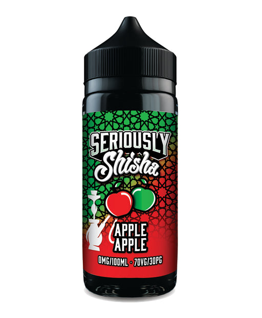Seriously Shisha Apple Apple vape juice 100ml bottle on a white background