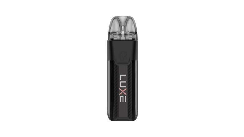 Black XR Max 2 vape device with 'LUXE' vaporesso vape kit branding on a white background