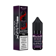 Ellux Legend Nic Salts Black Cherry e-liquid bottle and packaging on a white background