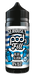 Vape Juice with 'Seriously Pod Fill' branding on a blue and white striped background