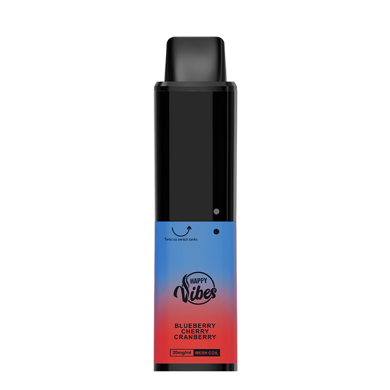 Happy Vibes Vape Twist 3500 Blueberry Cherry Cranberry