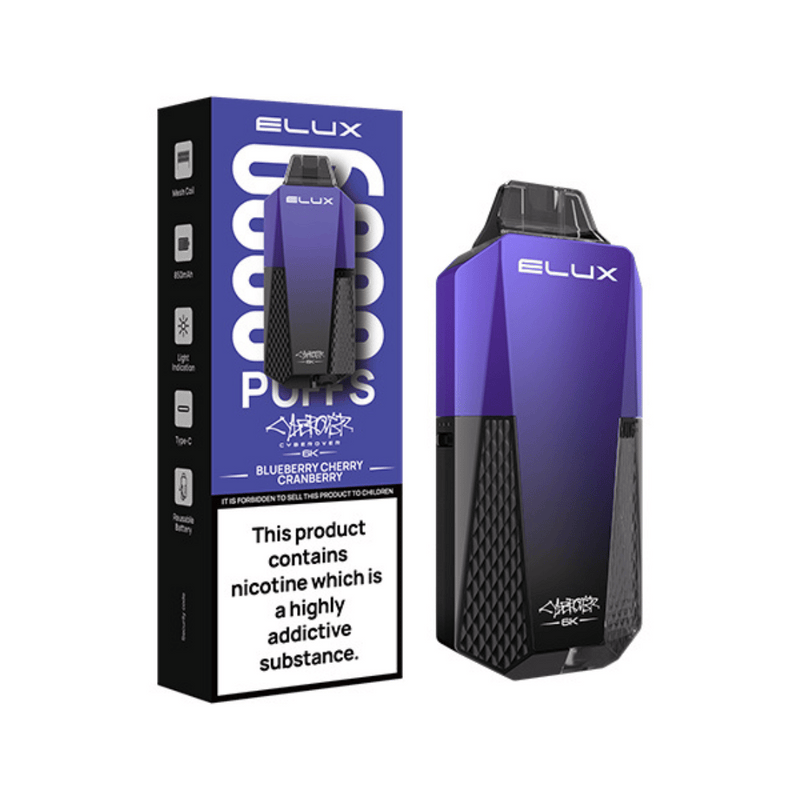 Elux Blueberry Cherry Cranberry Cyberover 6k Disposable