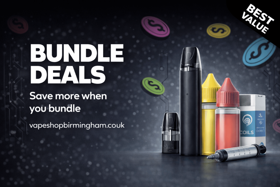 Bundle Vape Deals with savings and black background