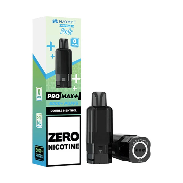 Double Menthol Hayati Pro Max Plus 6000 Prefilled Pod Zero Nicotine