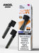 ANGEL 20000 vape device packaging with nicotine warning label on a white background