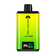 Lemon and Lime Flavour Hayati Pro Ultra 25k Vape Green electronic device with brand logo on a white background