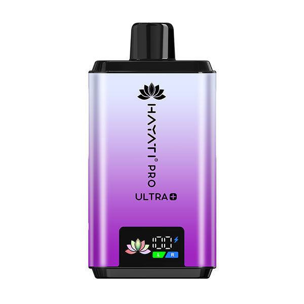 Summer Dream flavour Hayati Pro Ultra+ vape device with a gradient purple and white design on a white background