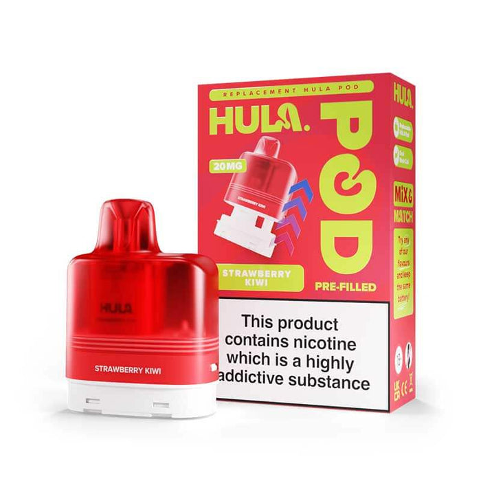 Red Hula replacement pod for a vape device with packaging on a white background