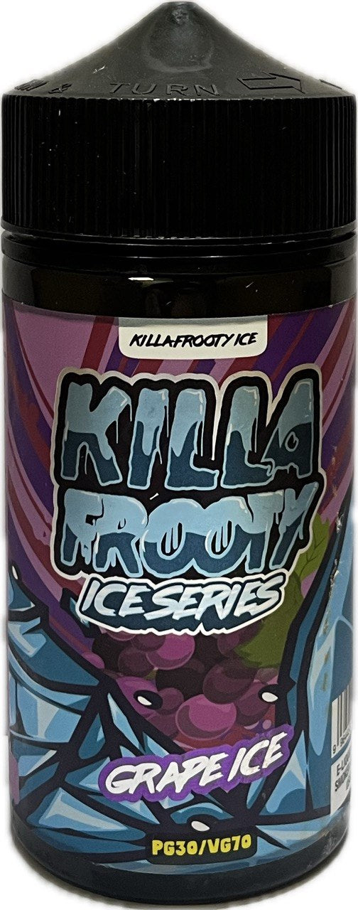Killa Frootz Ice Series Grape Ice 160ml 0mg shortfill e-liquid bottle