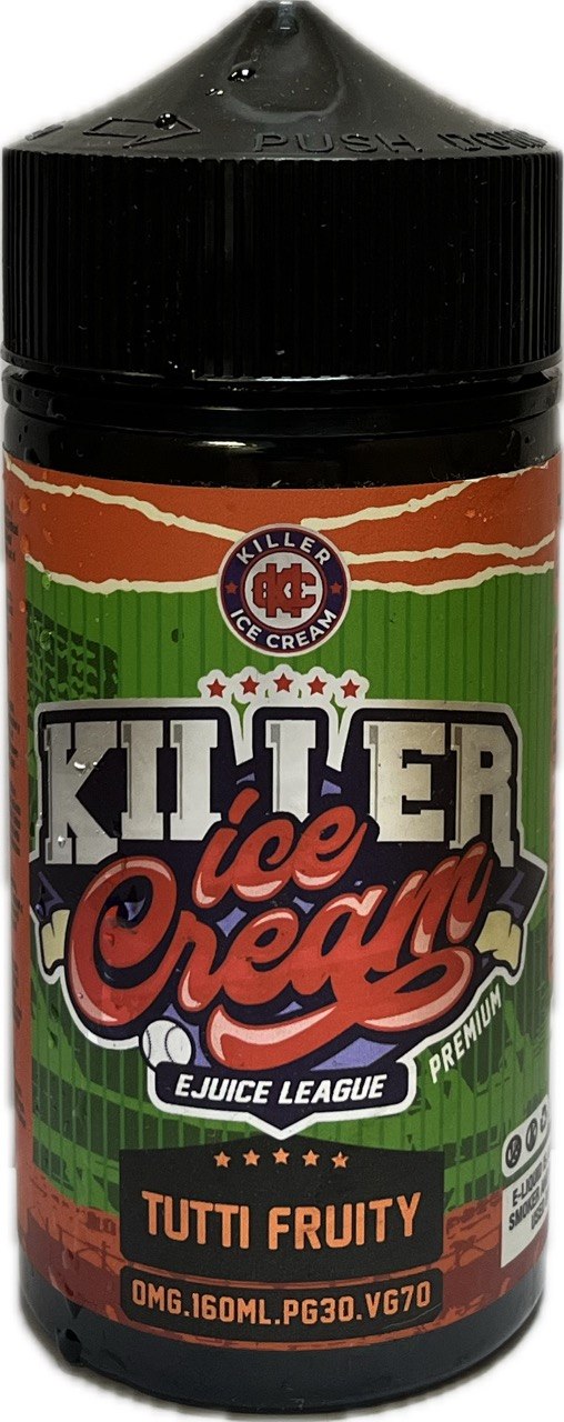 Killer Ice Cream Tutti Fruity 160ml 0mg shortfill e-liquid bottle