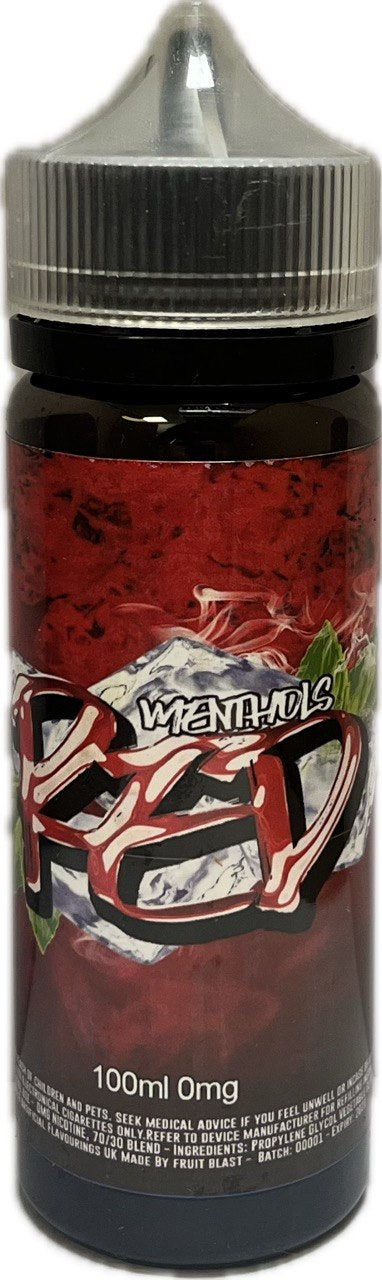 Red Menthols Cherry Menthol 100ml 0mg shortfill e-liquid bottle by Savvy Vapes