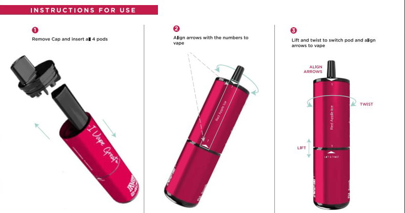IVG 2400 Vape Instructions