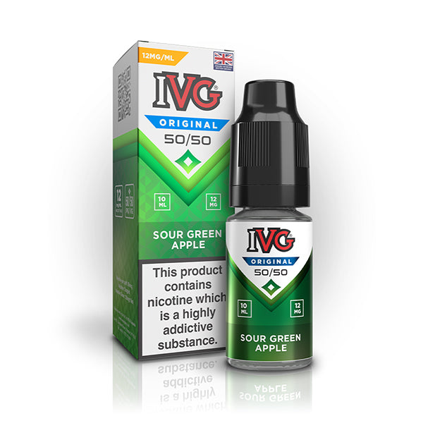 IVG Sour Green Apple 50-50 12mg Vape Liquid