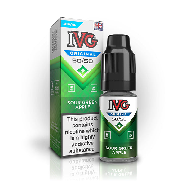 IVG Sour Green Apple 50-50 3mg Vape Liquid