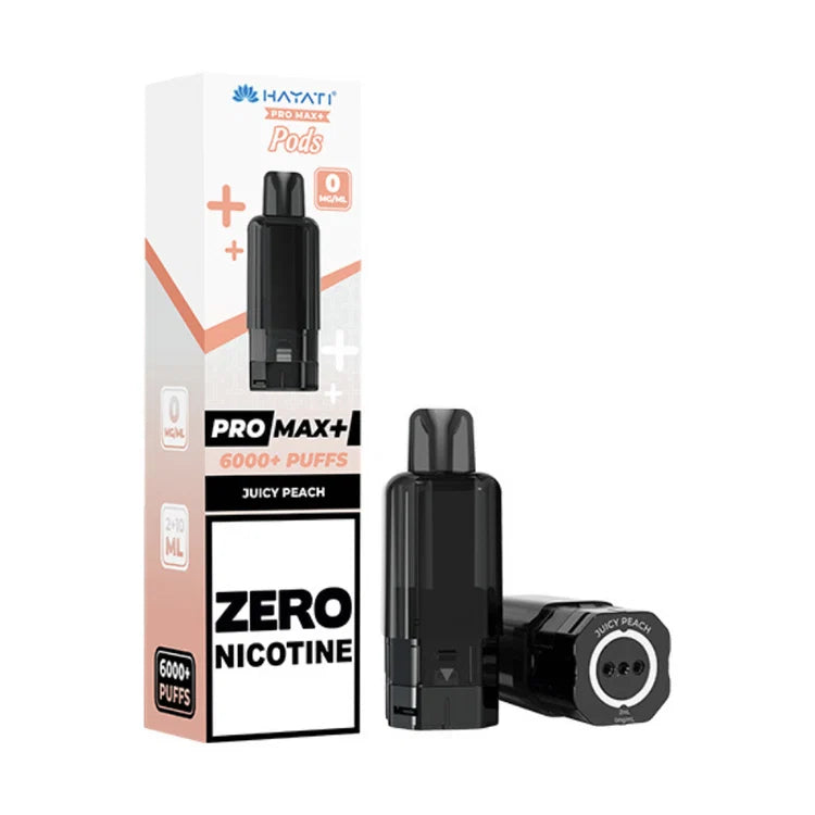 Juicy Peach Hayati Pro Max Plus 6000 Prefilled Pod Zero Nicotine