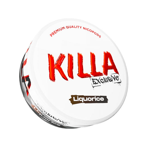 Killa Exclusive Liquorice Nicotine Pouches 13.2mg can