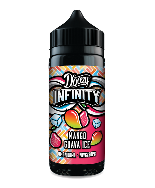 100ml Doozy Infinity Shortfill – Mango Guava Ice e-liquid, 70/30 VG/PG tropical and icy vape juice
