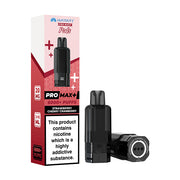 Hayati Pro Max+ vape pod packaging with black vape pod on a white background