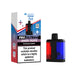 Blue Razz Cherry Flavour Hayati Pro Ultra+ vape pod packaging with nicotine warning label on a white background
