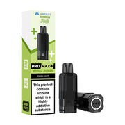 Hawayti Pro Max+ vape pod packaging with black vape pod on a white background