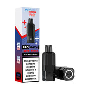 Hayati Pro Max+ vape pod packaging with black vape pod on a white background