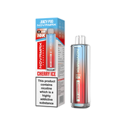 Novamax Juicy Pod Cherry Ice vape device and packaging on a white background