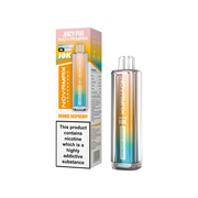 Juicy Pod Novamax vape device and packaging on a white background Orange Raspberry Flavour