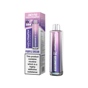 Novamax Juicy Pod vape device and packaging on a white background Purple Dream Flavour