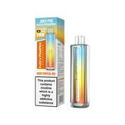 Juicy Pod Novamax vape device with packaging on a white background Sour Tropical Mix Flavour