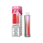 Juicy Pod Novamax Strawberry Burst vape pen and packaging on a white background