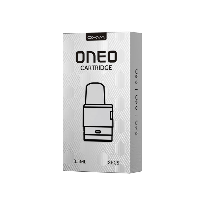 Box of ONEO 3.5 ml pods Cartridge with OXVA branding on a white background