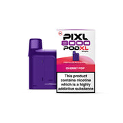 Purple Pixl 8000 Pod XL vape pod with packaging on a white background