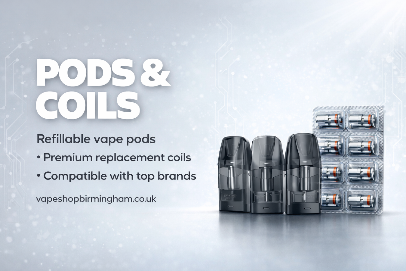 Pods and coils on a light background