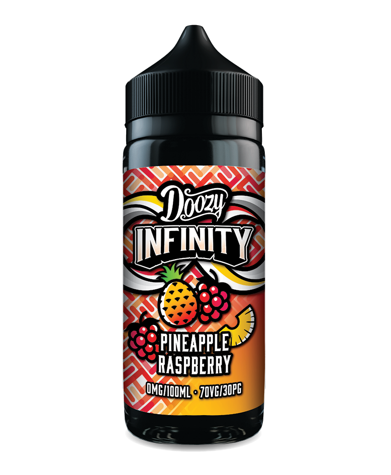 100ml Doozy Infinity Shortfill – Pineapple Raspberry vape juice, 70/30 VG/PG tropical e-liquid