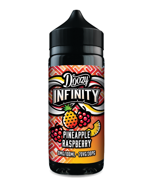 100ml Doozy Infinity Shortfill – Pineapple Raspberry vape juice, 70/30 VG/PG tropical e-liquid