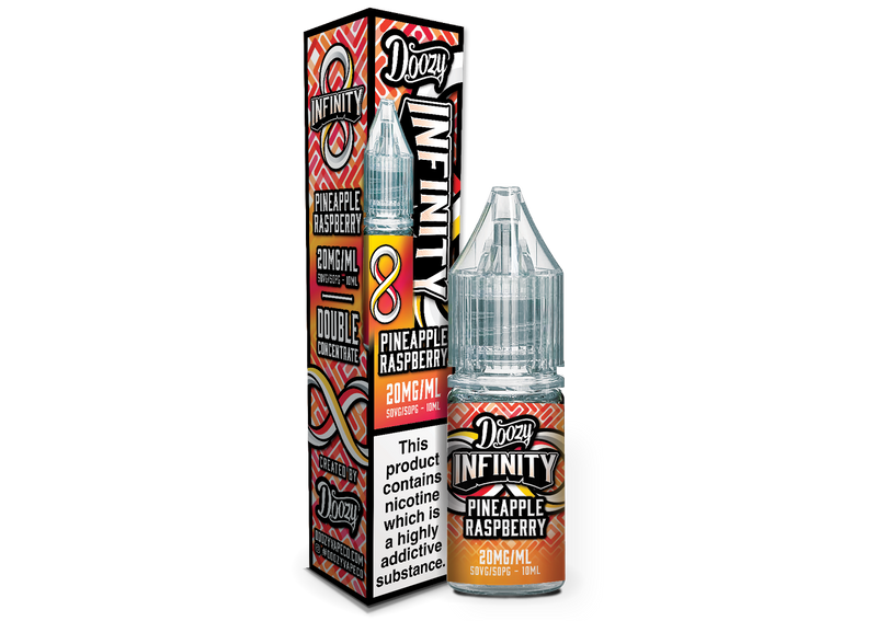Pineapple Raspberry Nic Salt bottle – tropical Doozy vape juice with pineapple and raspberry flavour