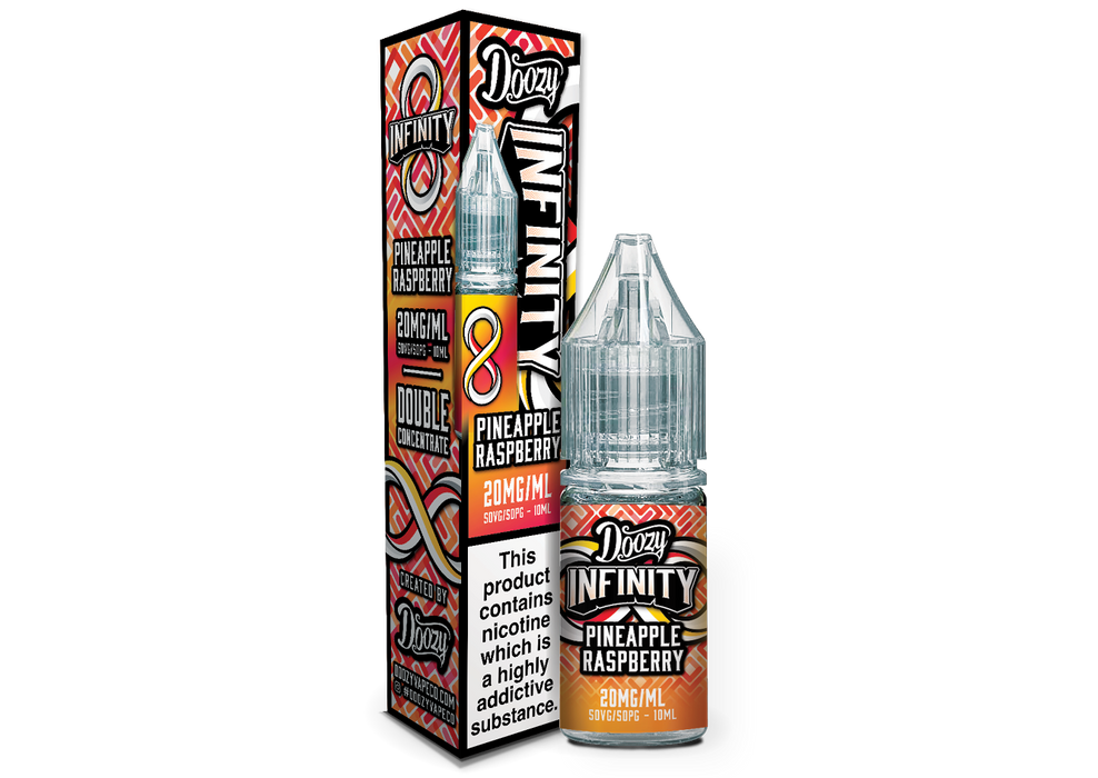 Pineapple Raspberry Nic Salt bottle – tropical Doozy vape juice with pineapple and raspberry flavour